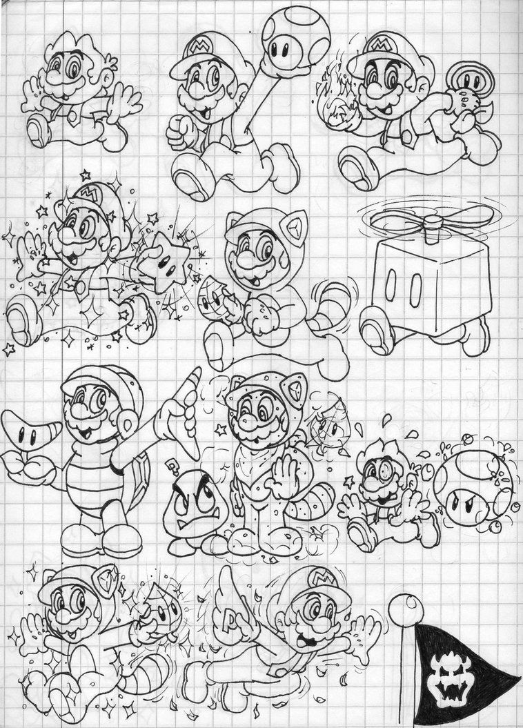 176 Mario Color Page Ideas: Super Mario Coloring Fun 124