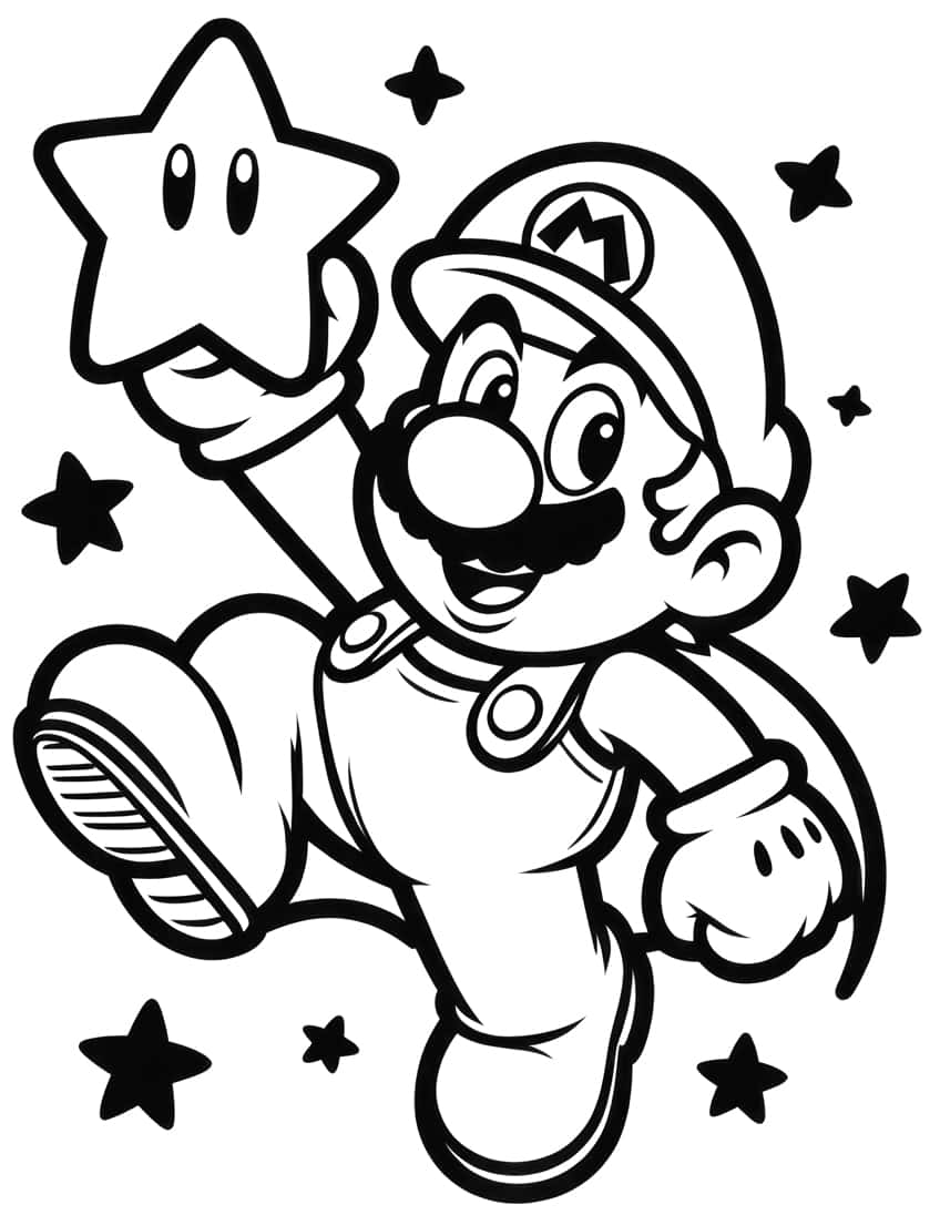 176 Mario Color Page Ideas: Super Mario Coloring Fun 63