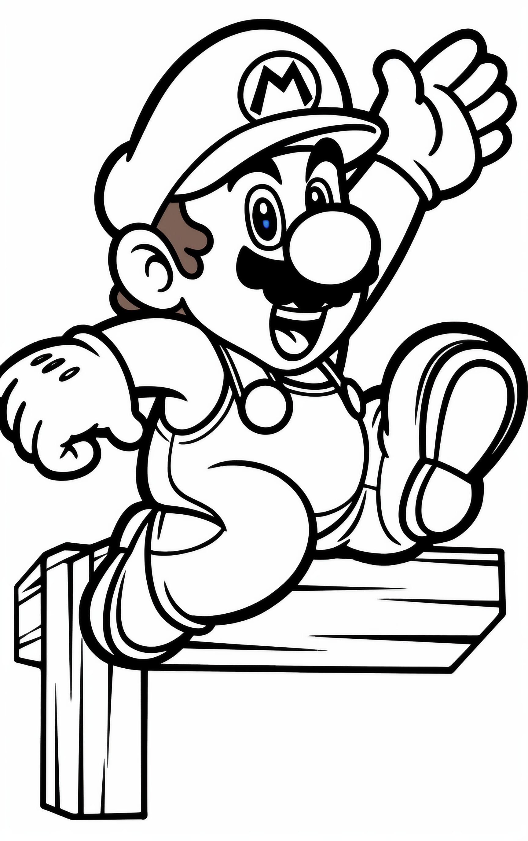 176 Mario Color Page Ideas: Super Mario Coloring Fun 9