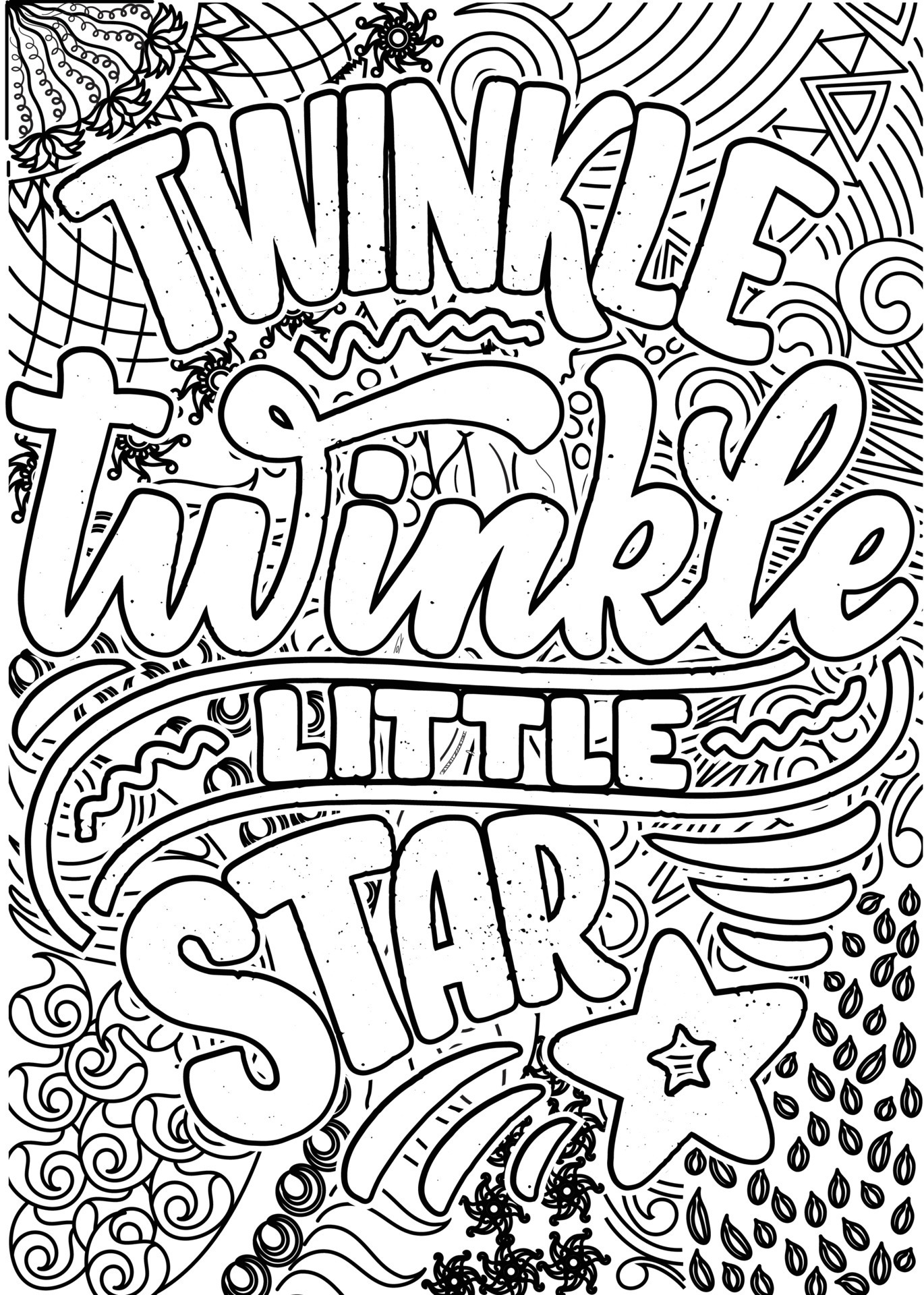 192+ Star Coloring Pages Printable 106