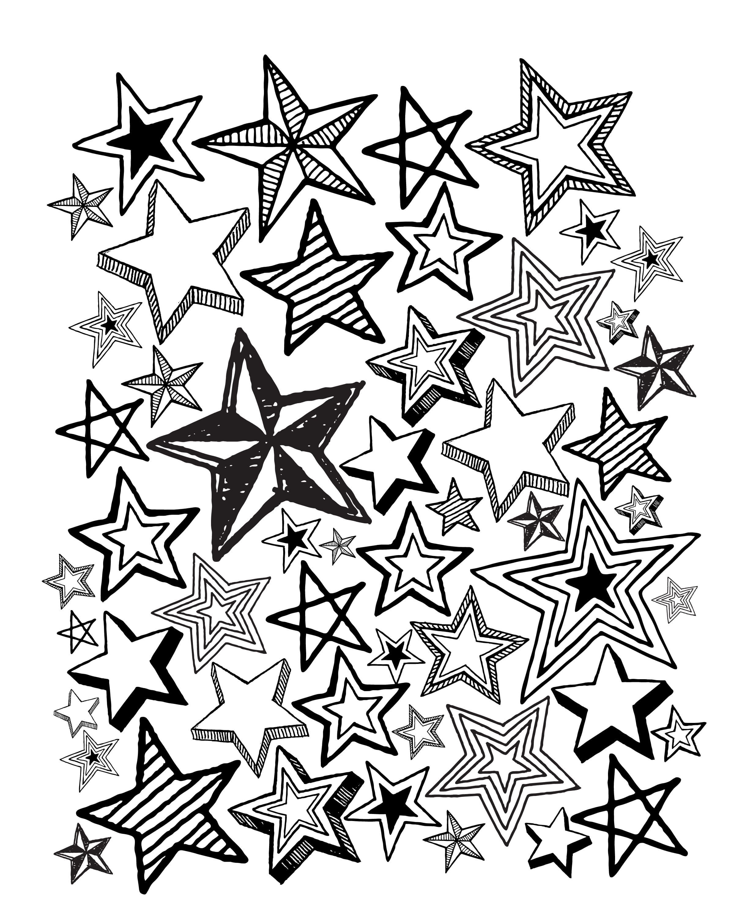 192+ Star Coloring Pages Printable 126