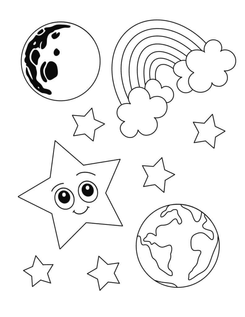 192+ Star Coloring Pages Printable 19