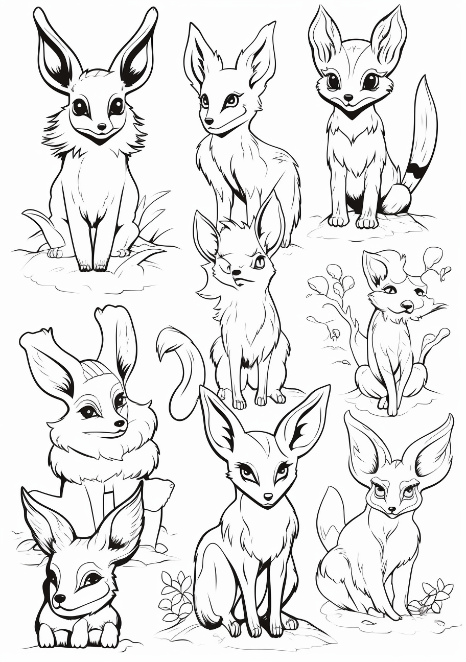 200 Eevee Coloring Pages: Evolve Your Art Skills 10
