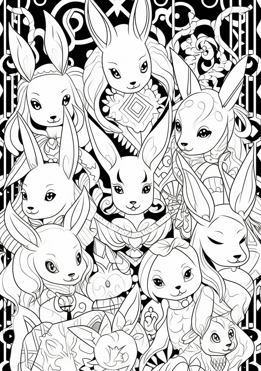200 Eevee Coloring Pages: Evolve Your Art Skills 102