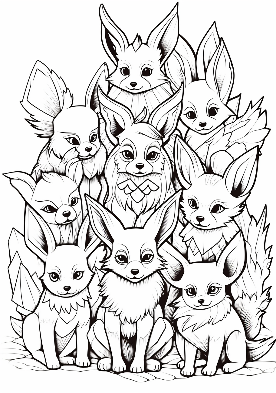 200 Eevee Coloring Pages: Evolve Your Art Skills 113