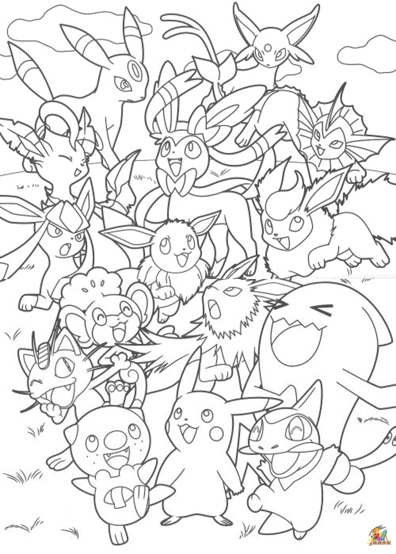 200 Eevee Coloring Pages: Evolve Your Art Skills 133