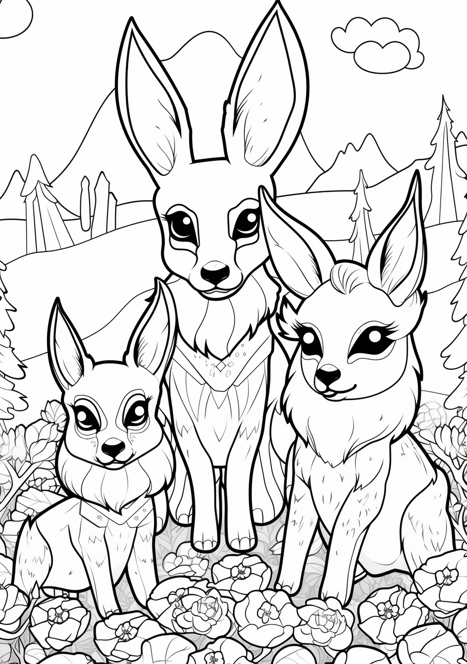 200 Eevee Coloring Pages: Evolve Your Art Skills 144