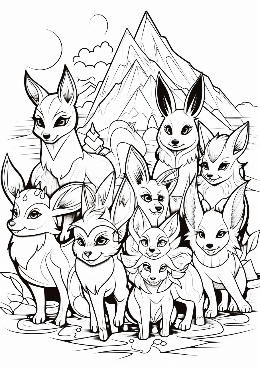 200 Eevee Coloring Pages: Evolve Your Art Skills 149