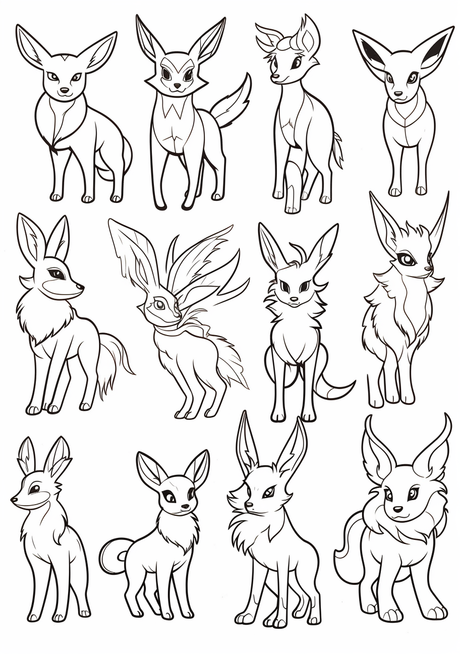 200 Eevee Coloring Pages: Evolve Your Art Skills 162