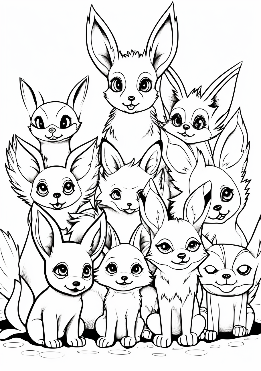 200 Eevee Coloring Pages: Evolve Your Art Skills 168