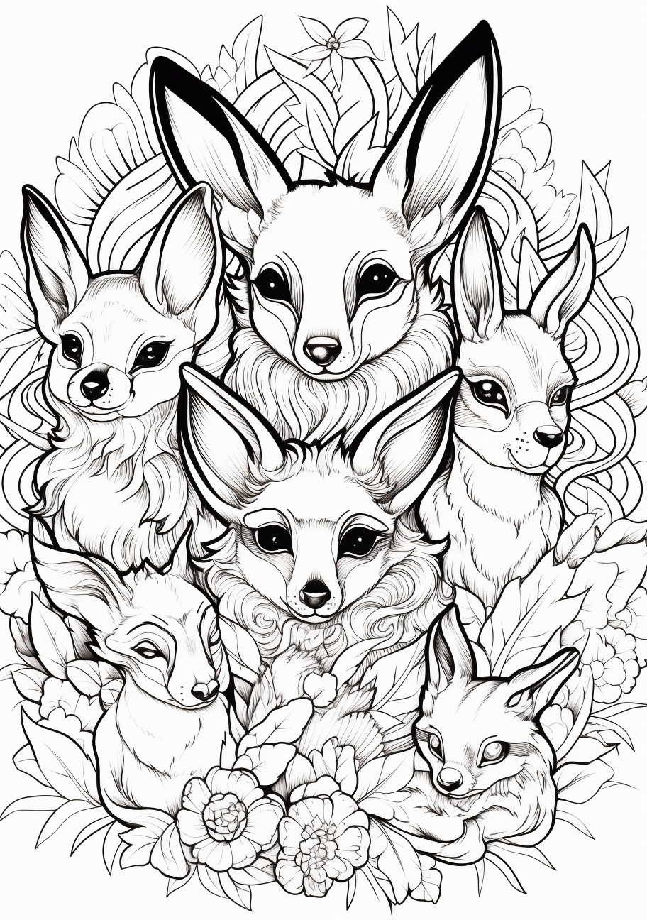 200 Eevee Coloring Pages: Evolve Your Art Skills 23