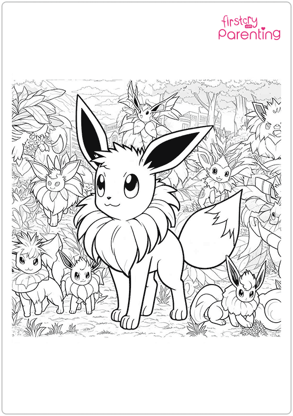 200 Eevee Coloring Pages: Evolve Your Art Skills 31