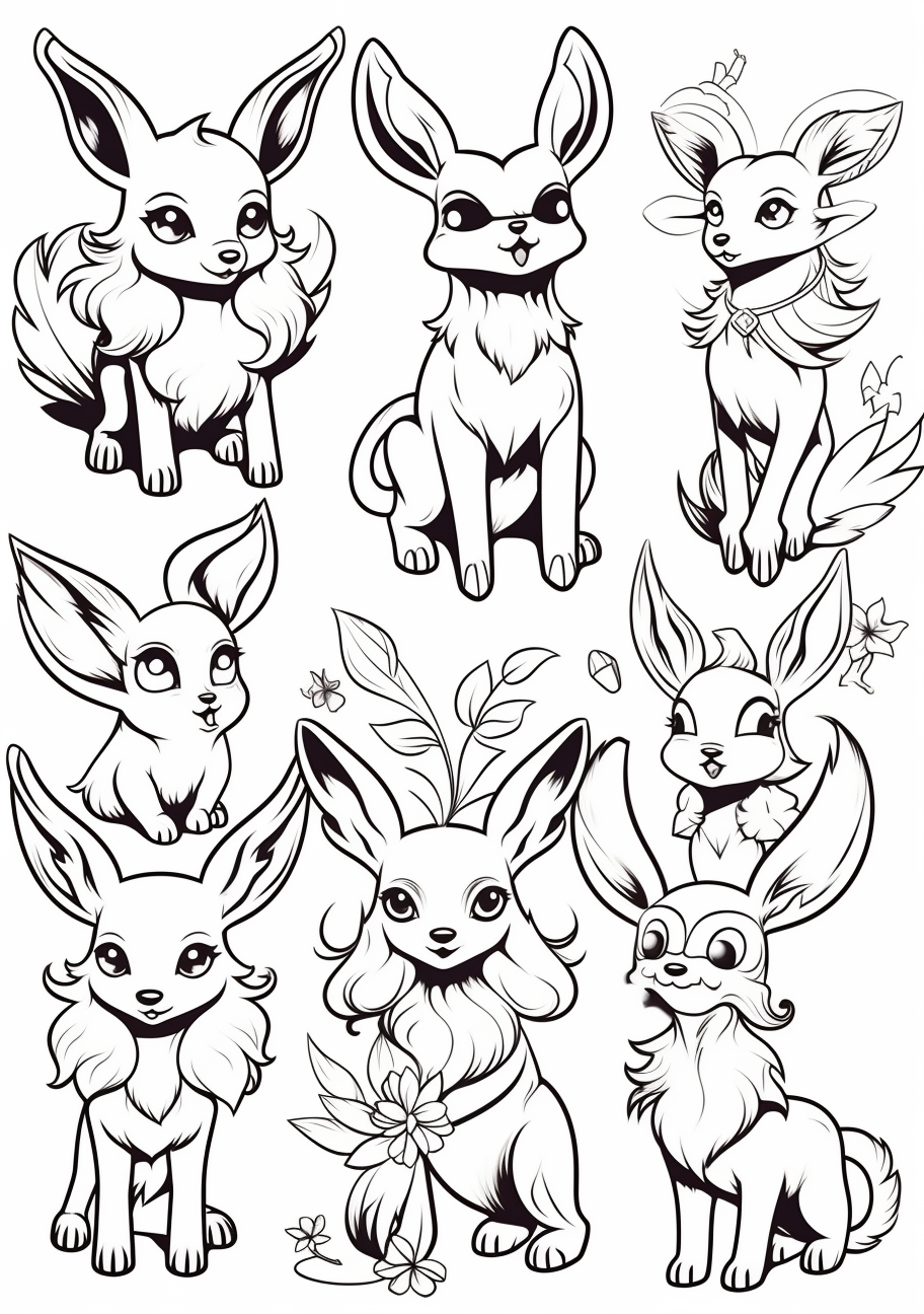200 Eevee Coloring Pages: Evolve Your Art Skills 40