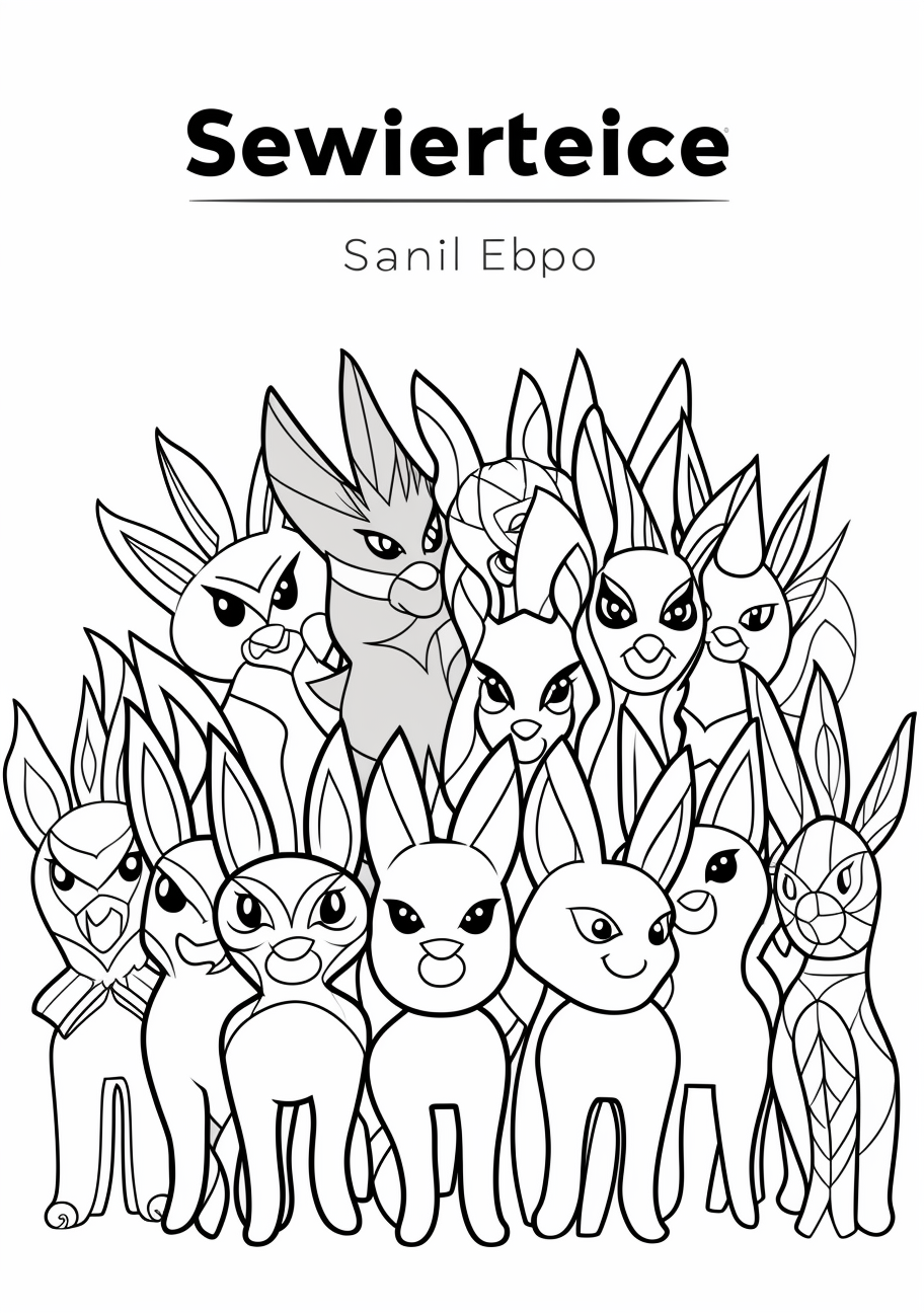 200 Eevee Coloring Pages: Evolve Your Art Skills 53