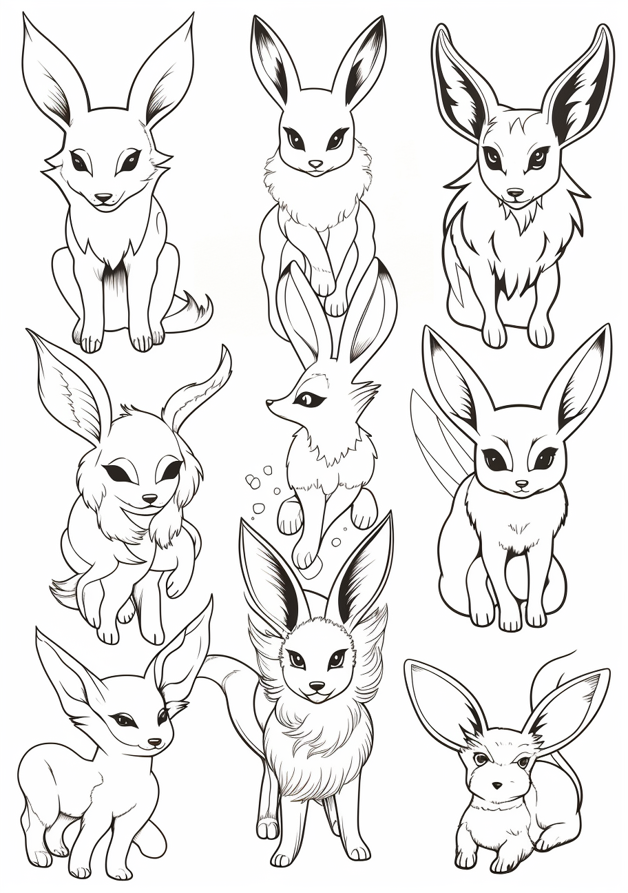 200 Eevee Coloring Pages: Evolve Your Art Skills 59