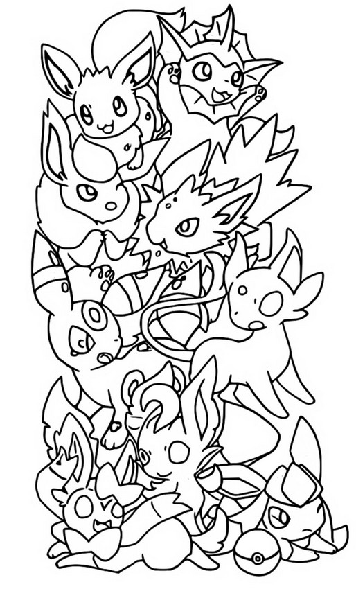 200 Eevee Coloring Pages: Evolve Your Art Skills 66