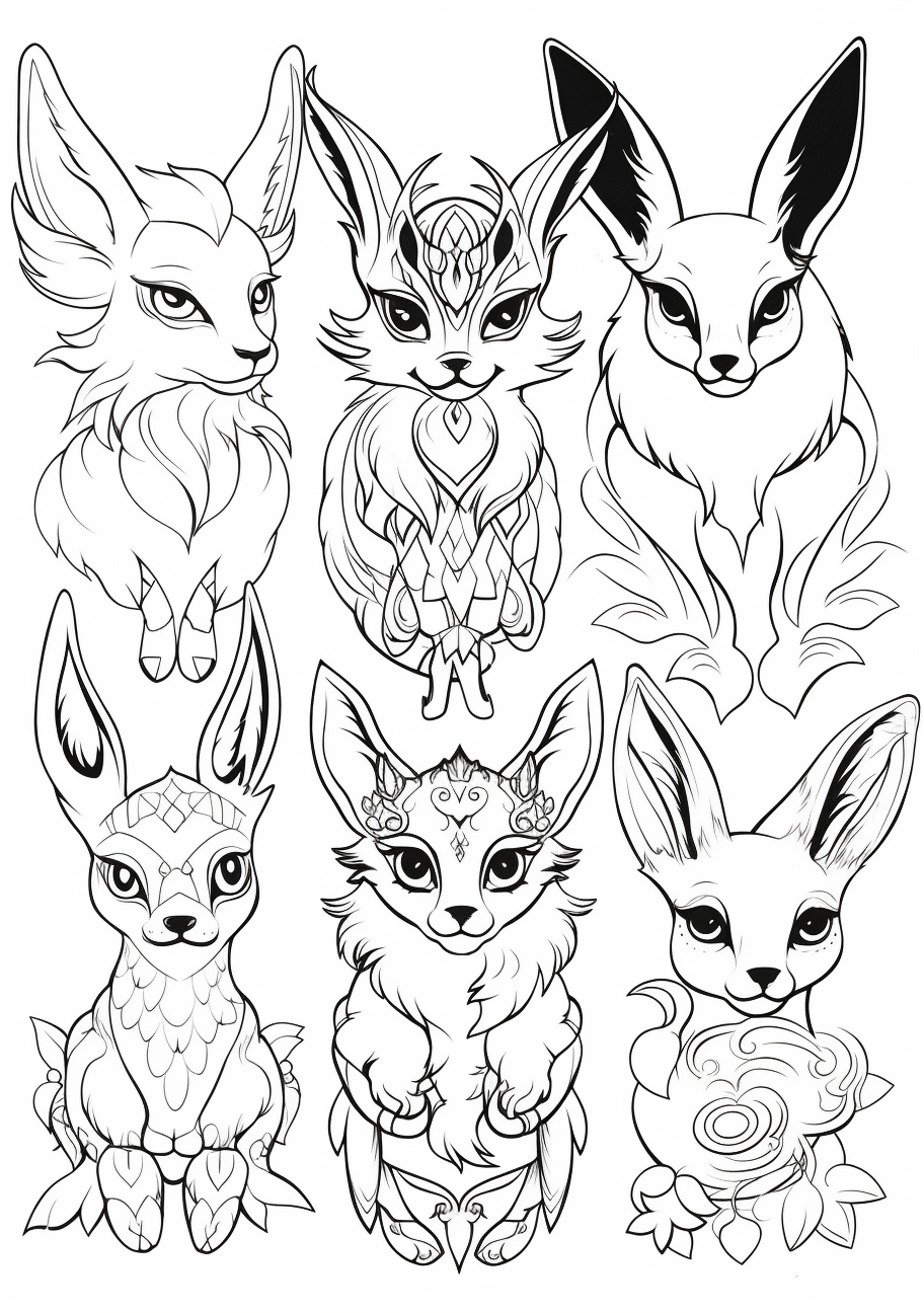 200 Eevee Coloring Pages: Evolve Your Art Skills 71