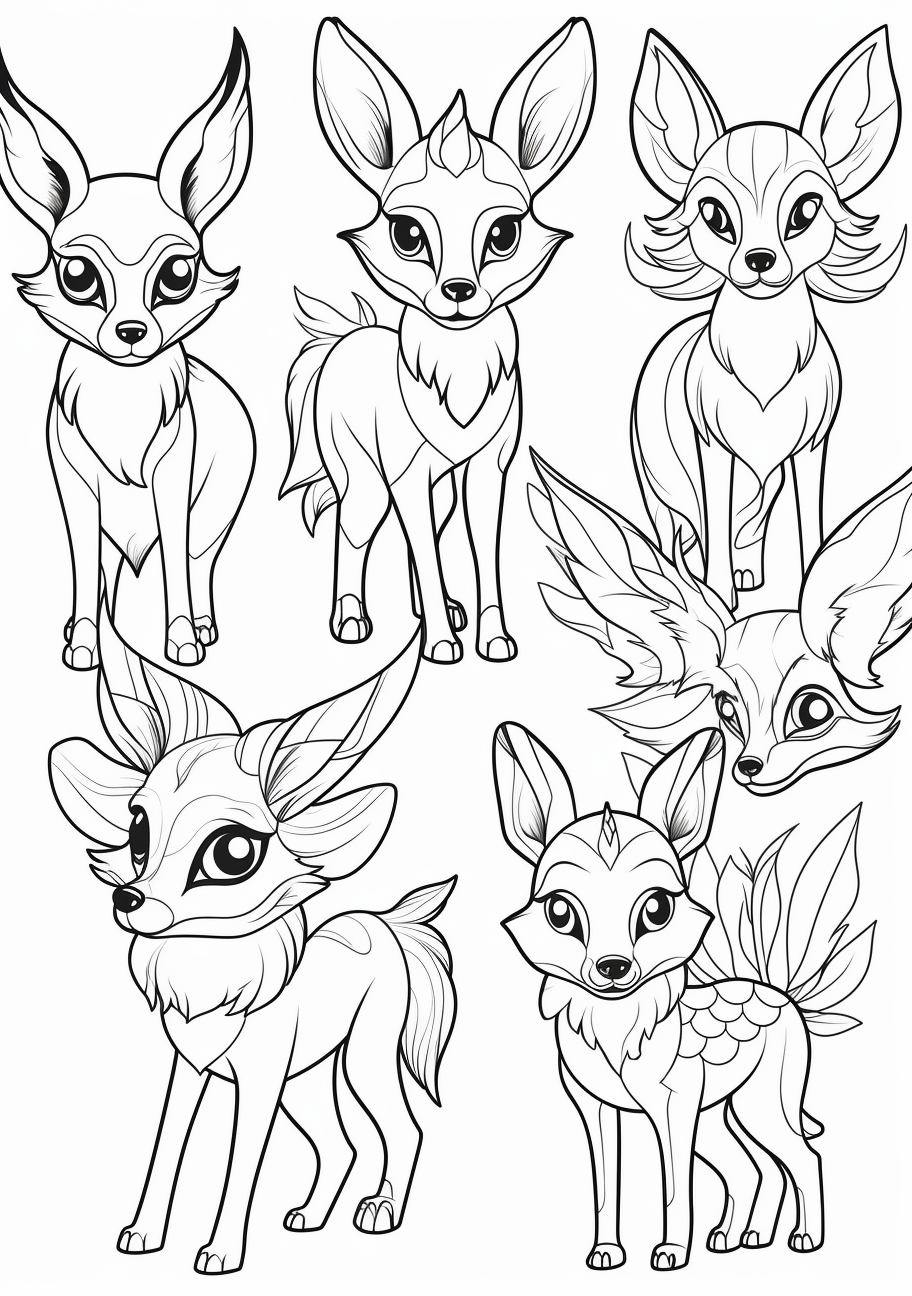 200 Eevee Coloring Pages: Evolve Your Art Skills 74