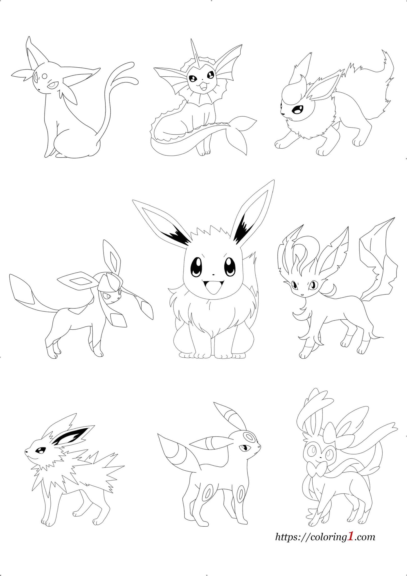 200 Eevee Coloring Pages: Evolve Your Art Skills 78