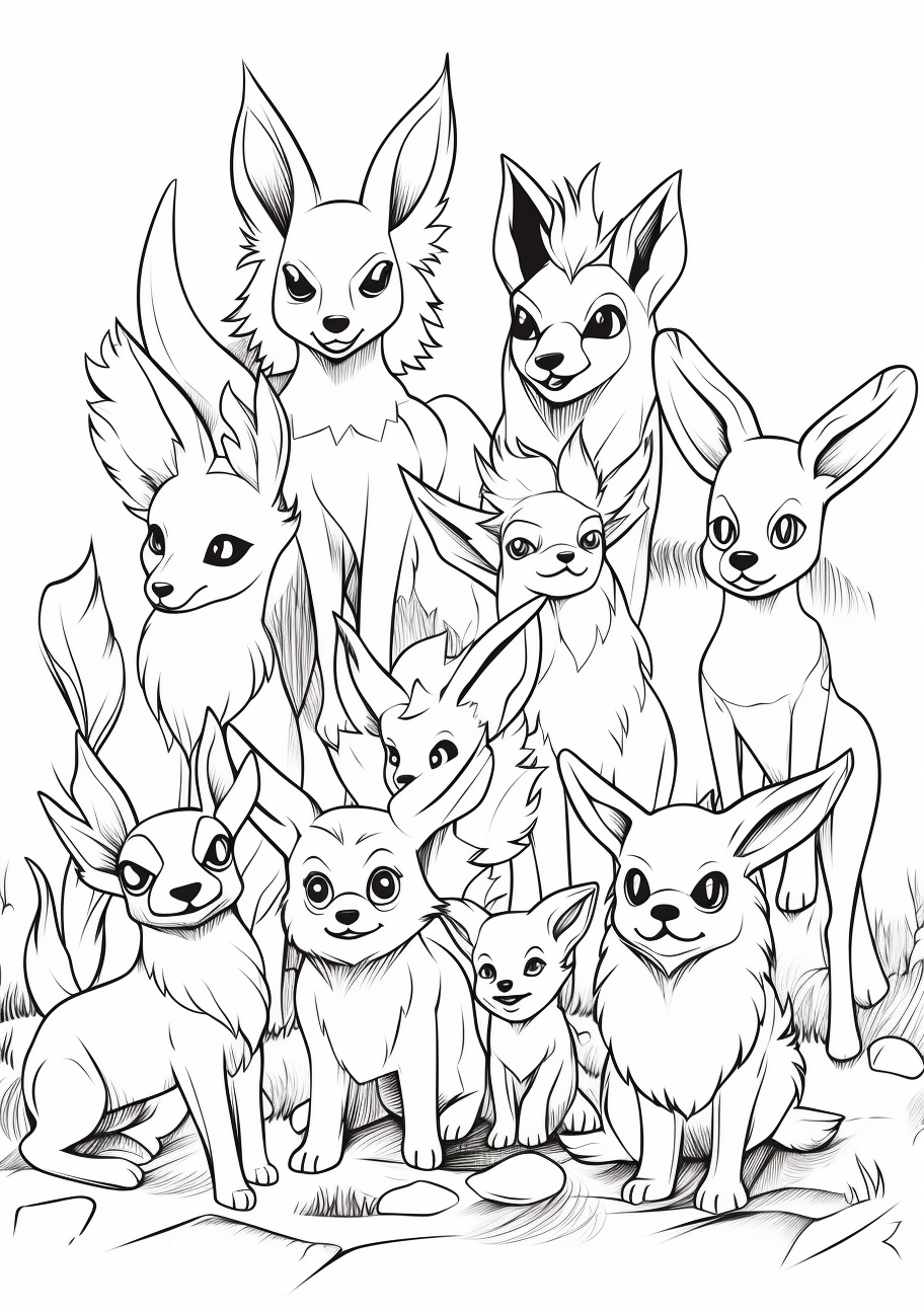 200 Eevee Coloring Pages: Evolve Your Art Skills 89