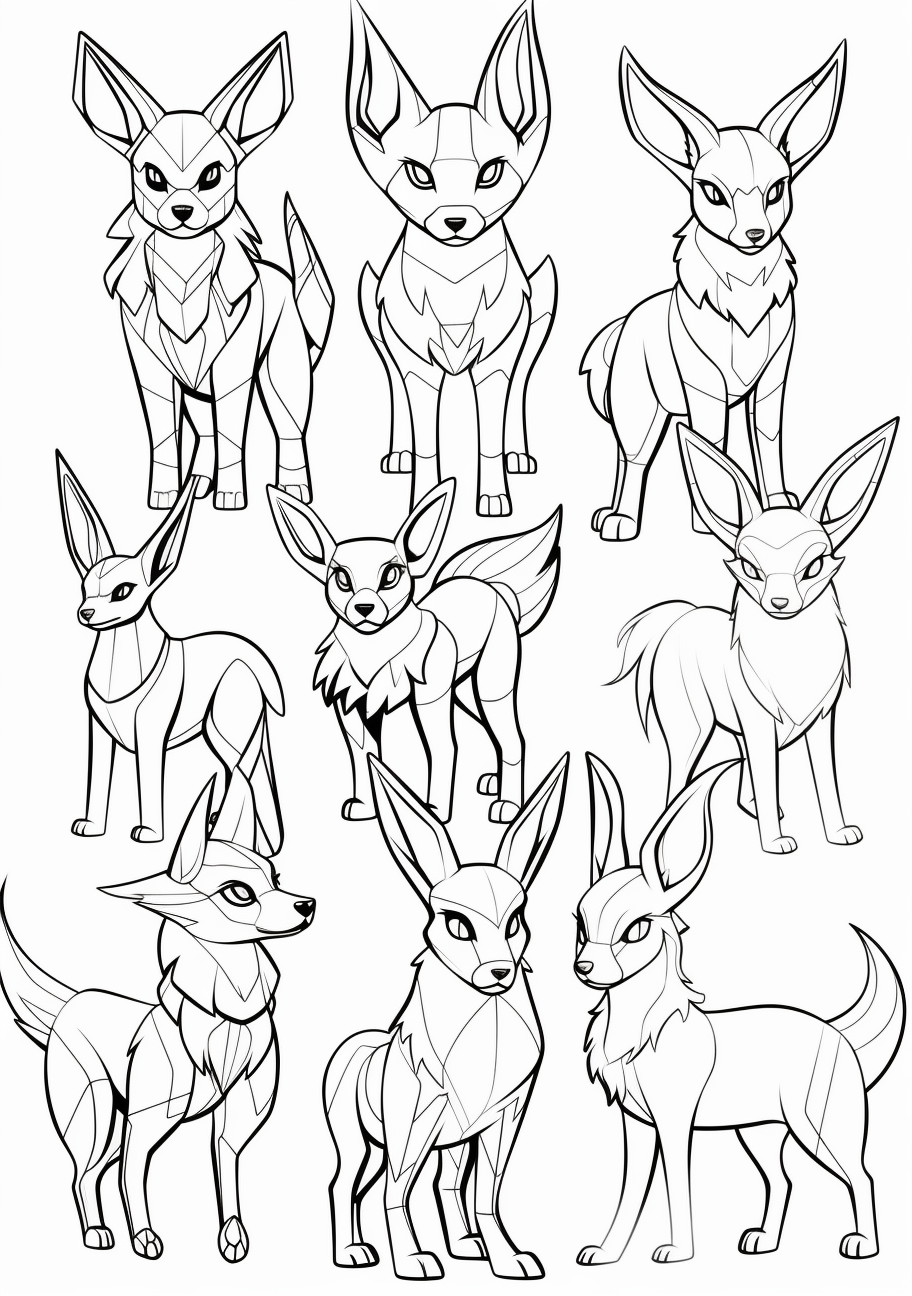 200 Eevee Coloring Pages: Evolve Your Art Skills 94