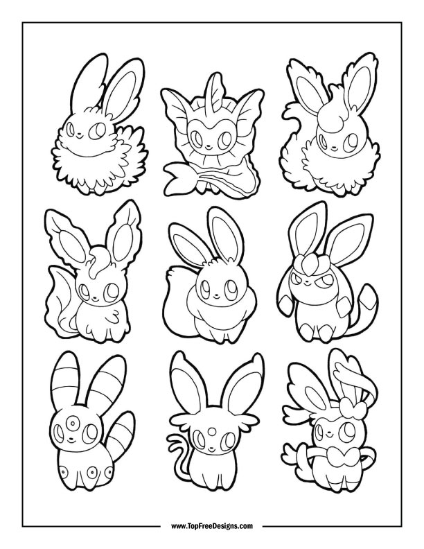 200 Eevee Coloring Pages: Evolve Your Art Skills 97