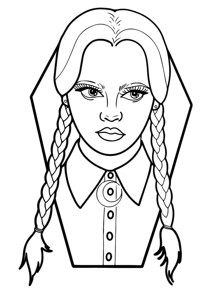 69 Wednesday Coloring Pages Printable 15