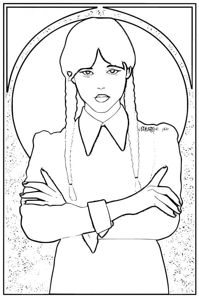 69 Wednesday Coloring Pages Printable 17