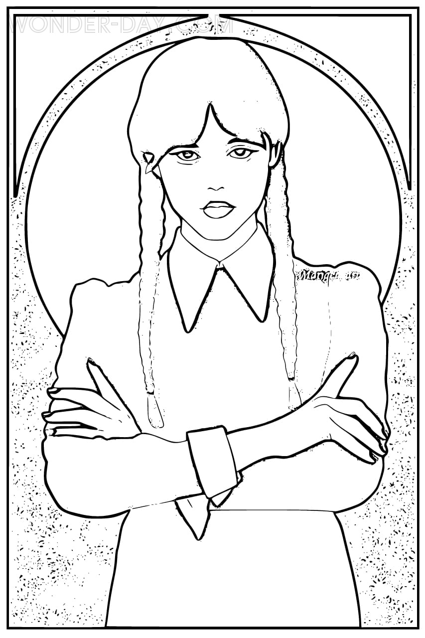 69 Wednesday Coloring Pages Printable 28