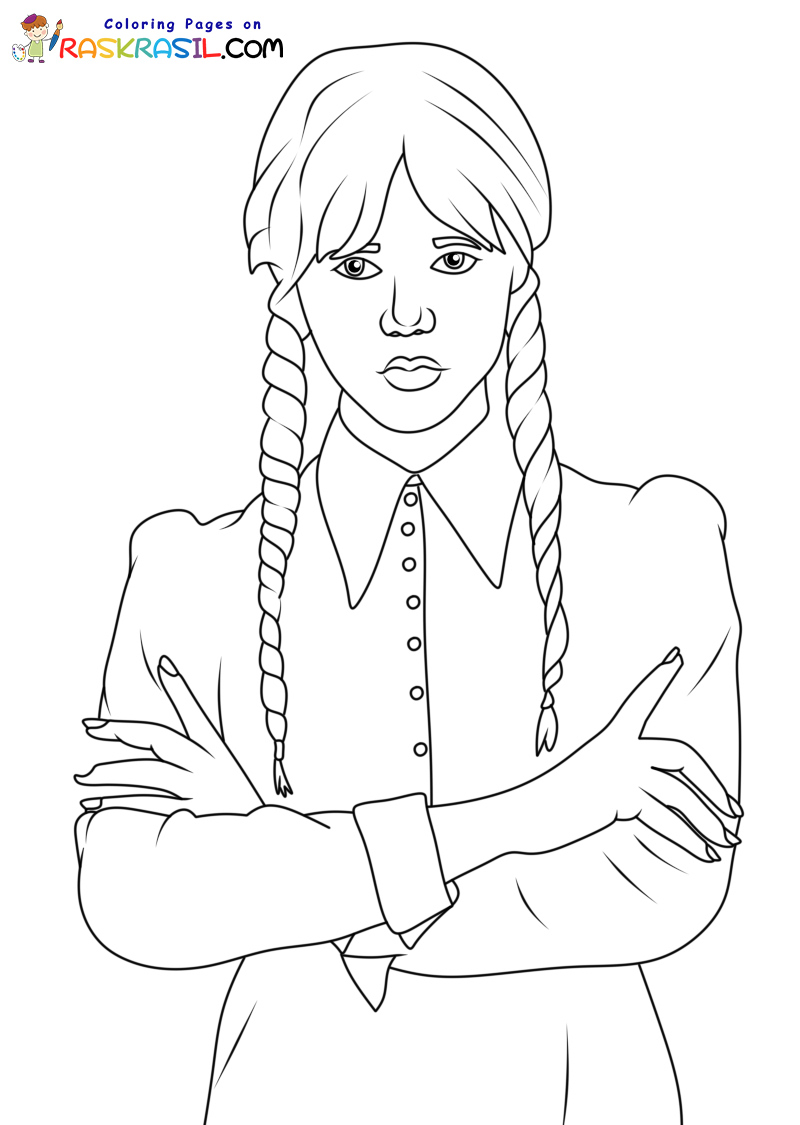 69 Wednesday Coloring Pages Printable 31