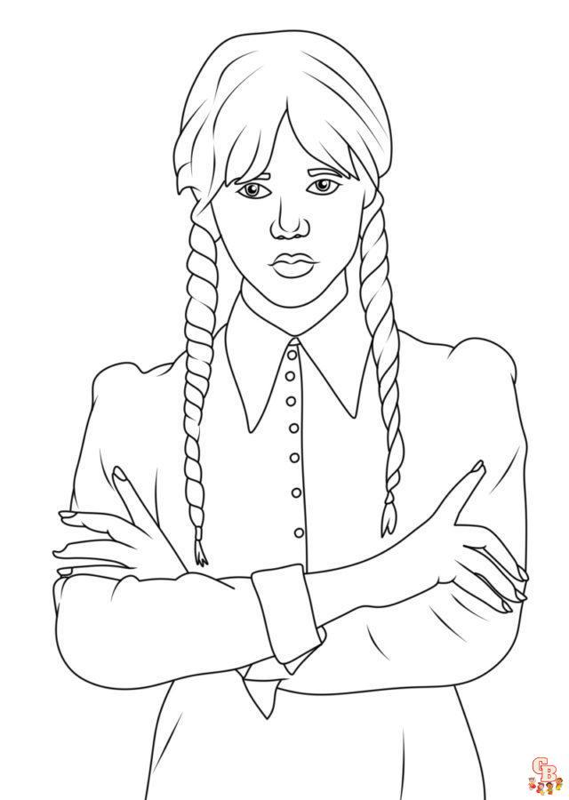 69 Wednesday Coloring Pages Printable 32