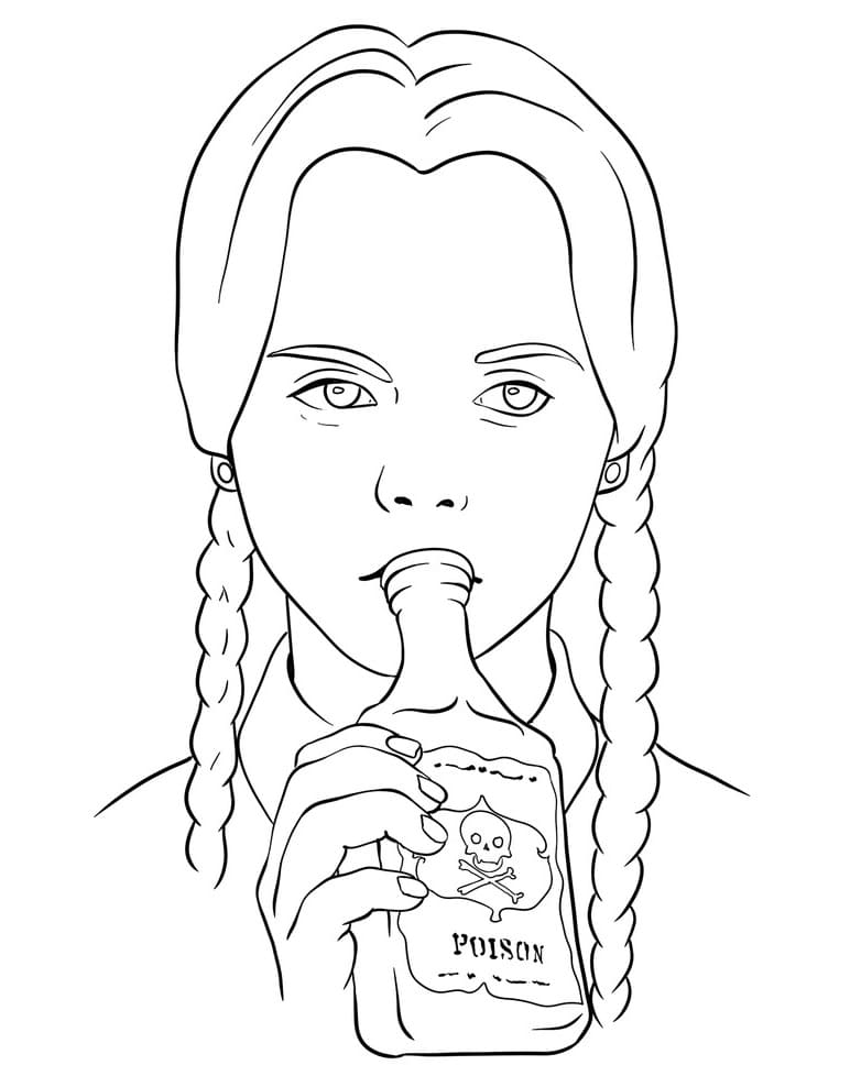 69 Wednesday Coloring Pages Printable 34