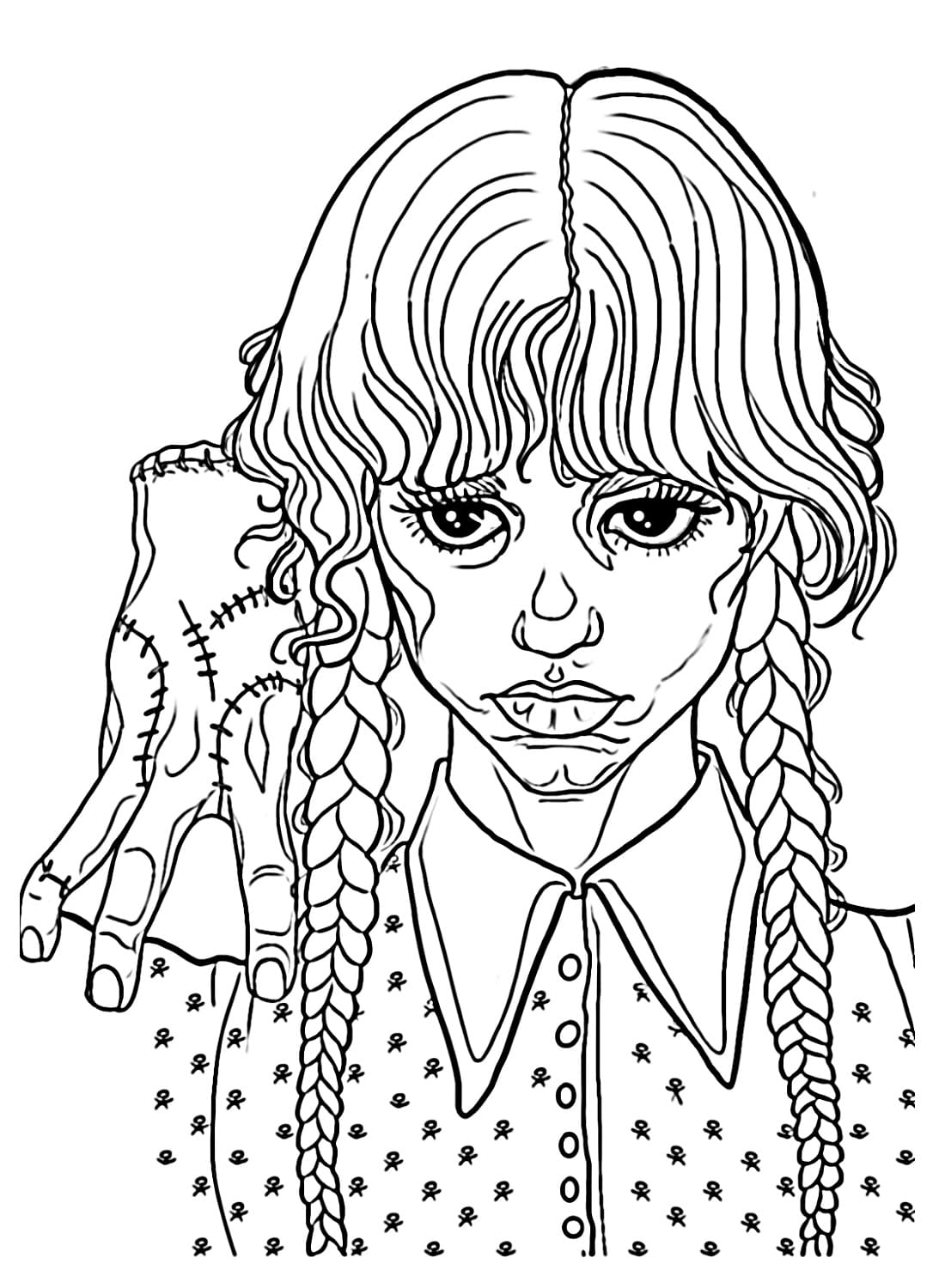 69 Wednesday Coloring Pages Printable 35