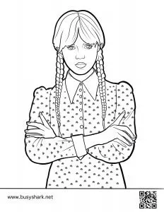 69 Wednesday Coloring Pages Printable 41