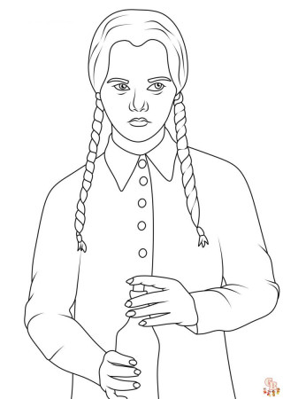 69 Wednesday Coloring Pages Printable 45