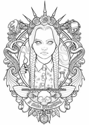 69 Wednesday Coloring Pages Printable 49