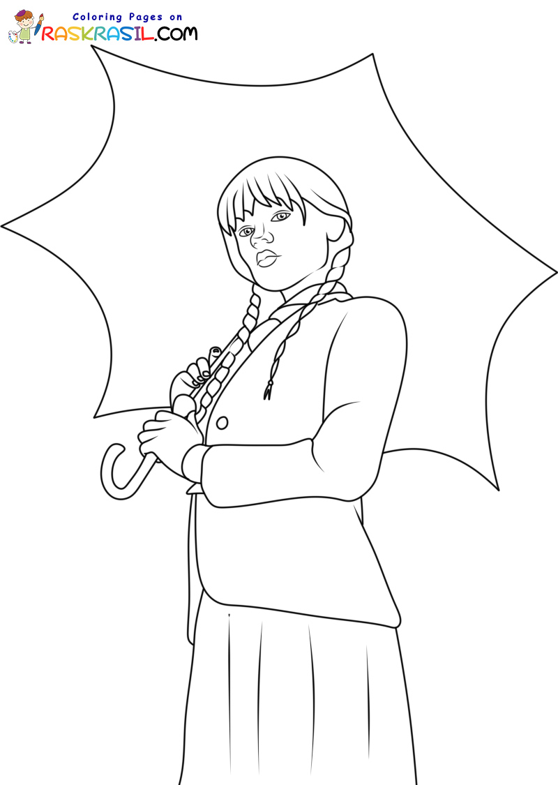 69 Wednesday Coloring Pages Printable 60