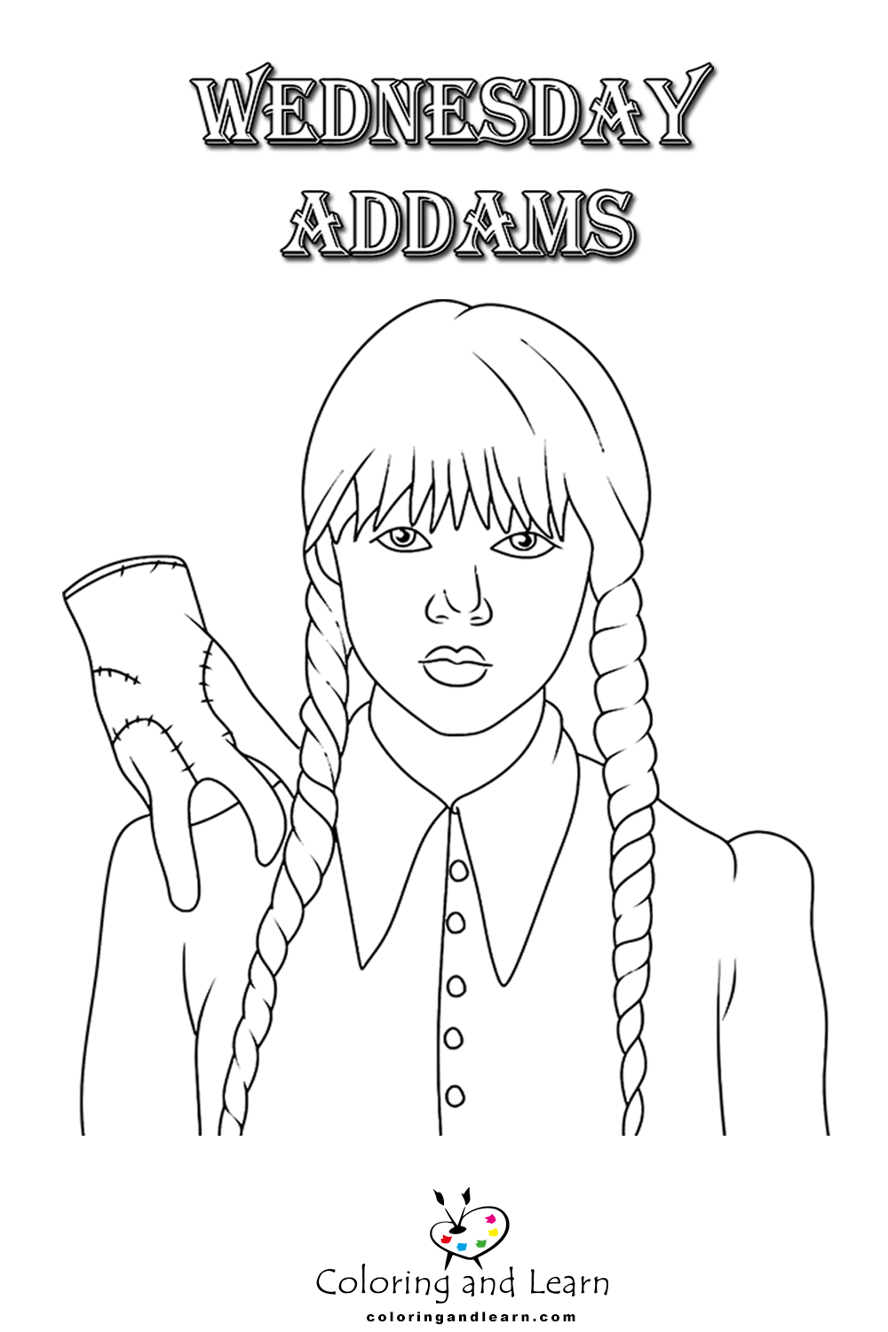 69 Wednesday Coloring Pages Printable 63