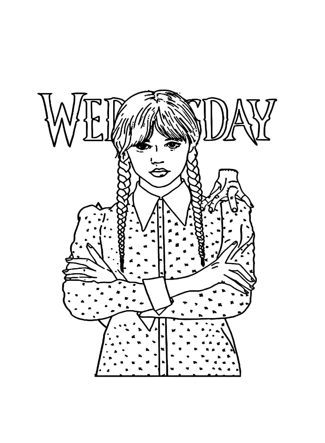 69 Wednesday Coloring Pages Printable 68