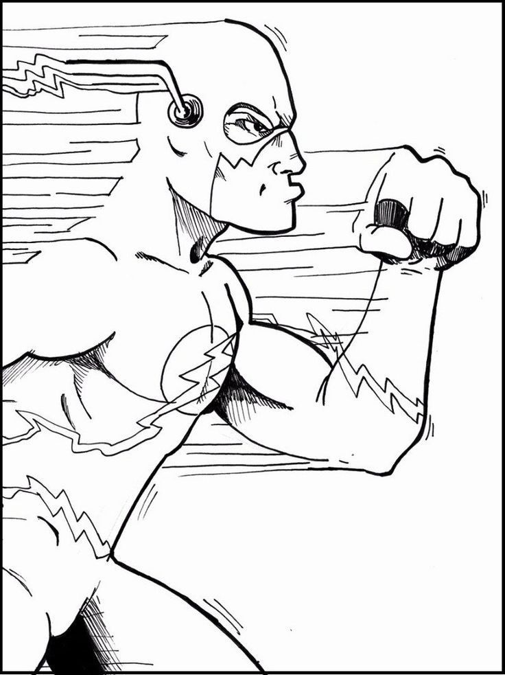 111 Flash Coloring Pages Printable 17