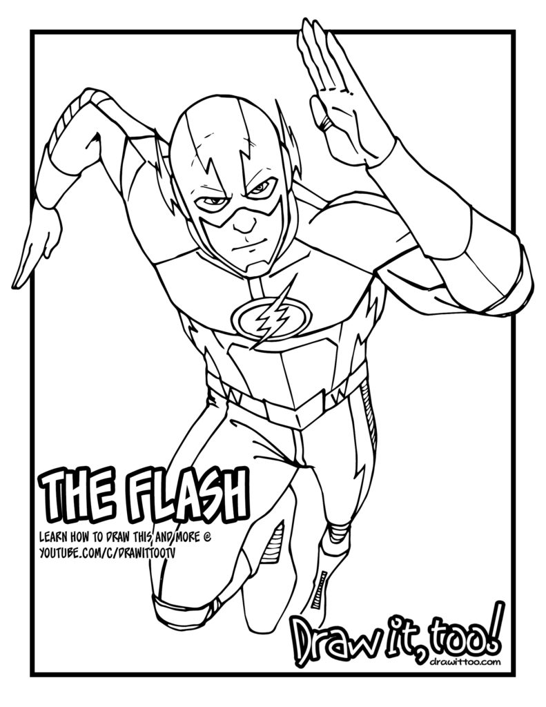 111 Flash Coloring Pages Printable 53