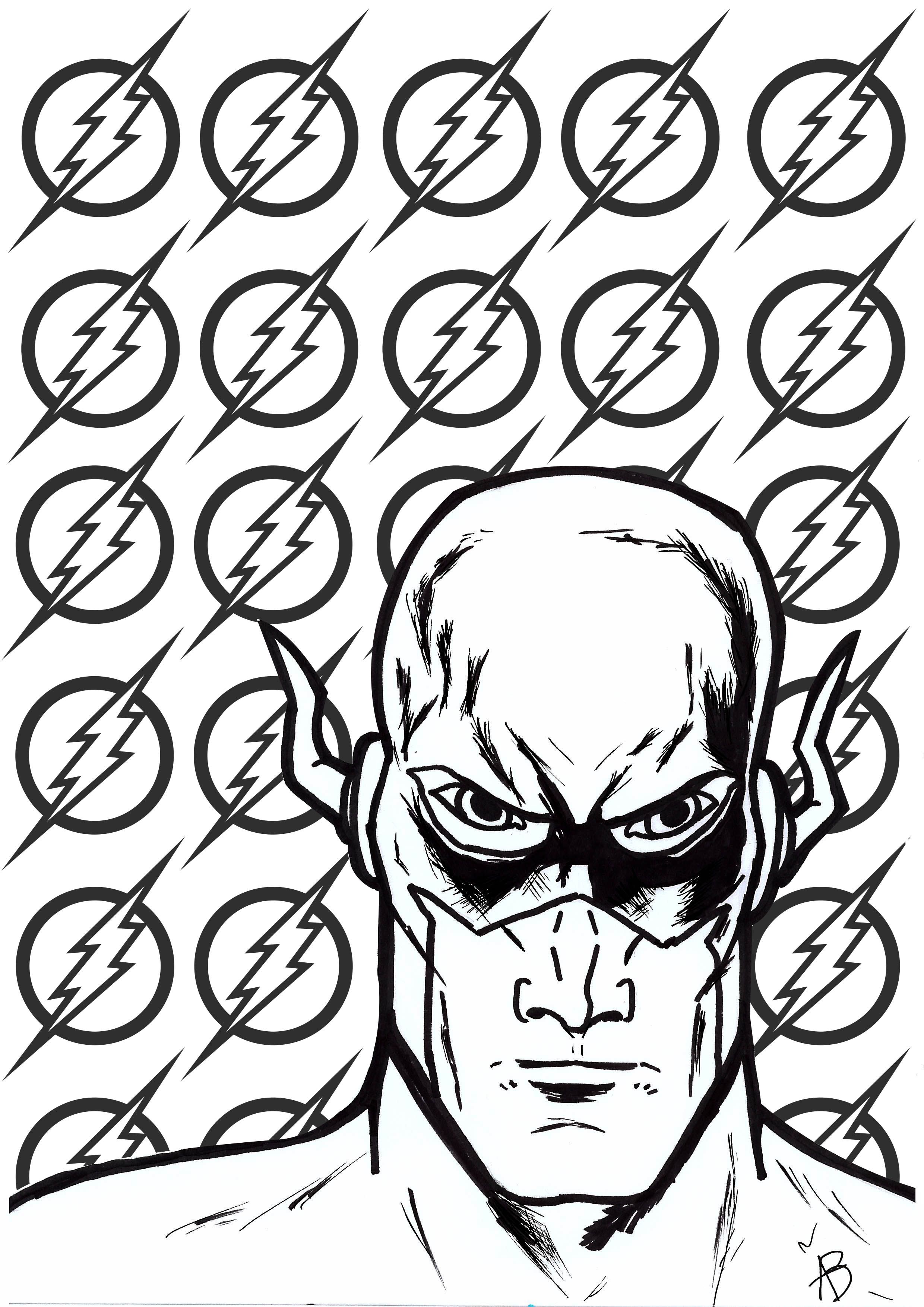 111 Flash Coloring Pages Printable 75