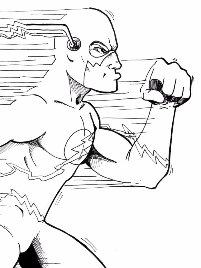 111 Flash Coloring Pages Printable 90