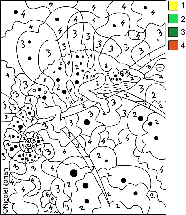 119 Adult Color By Numbers Printable 100