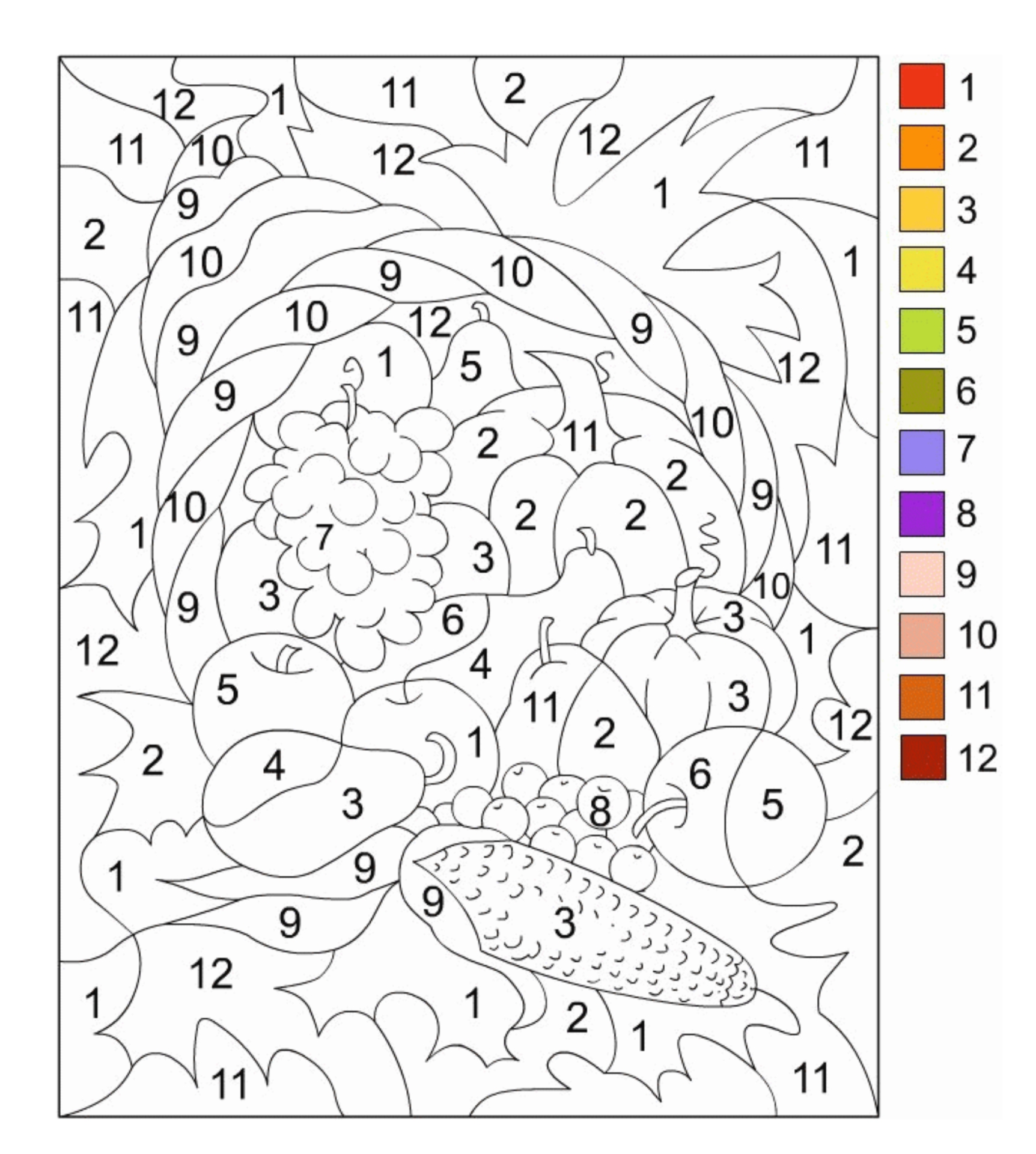 119 Adult Color By Numbers Printable 108