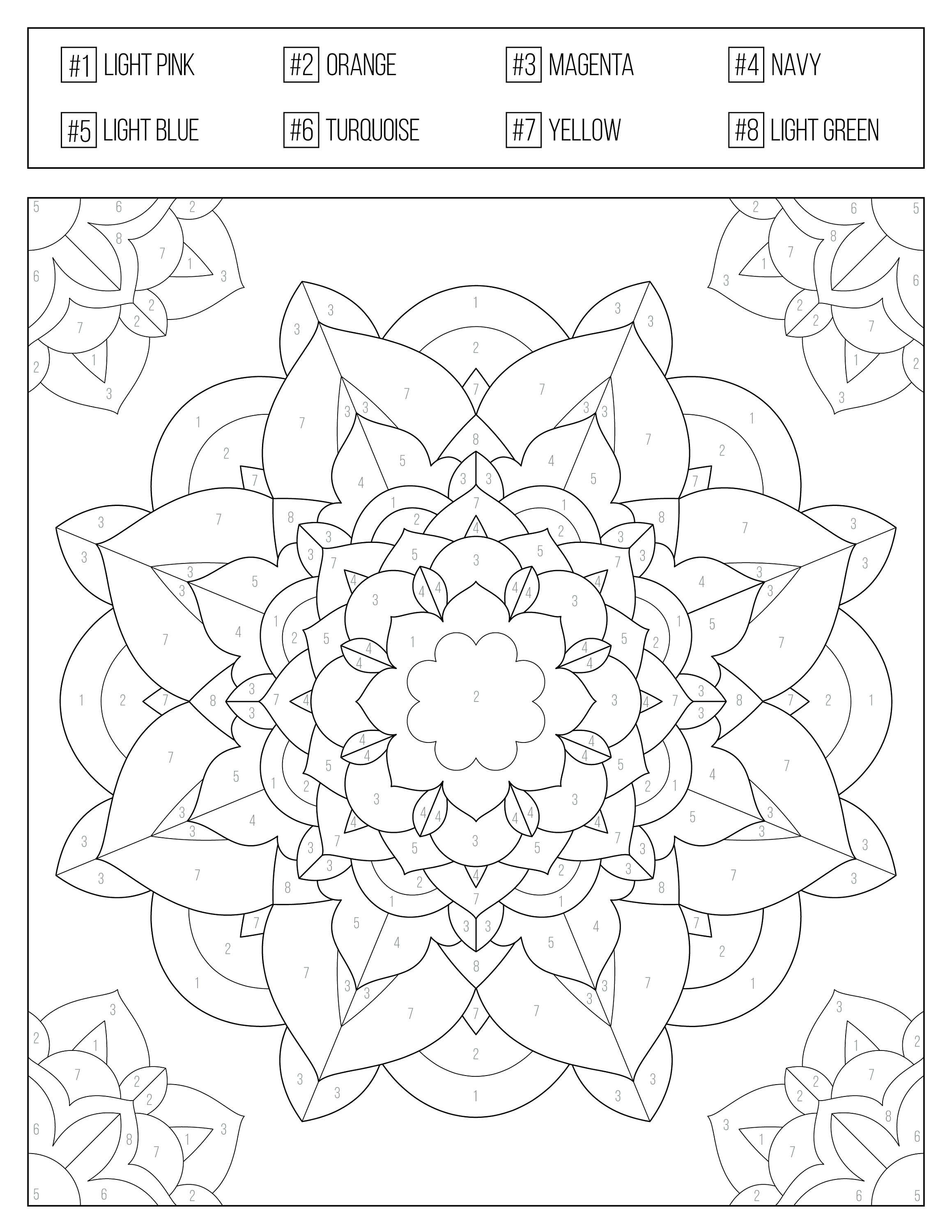 119 Adult Color By Numbers Printable 115