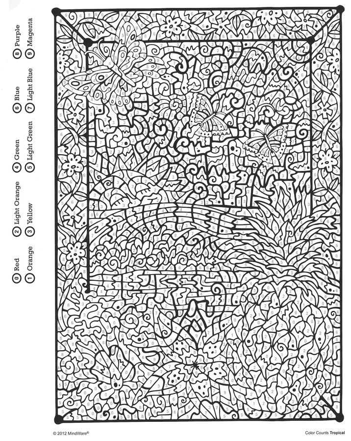 119 Adult Color By Numbers Printable 116