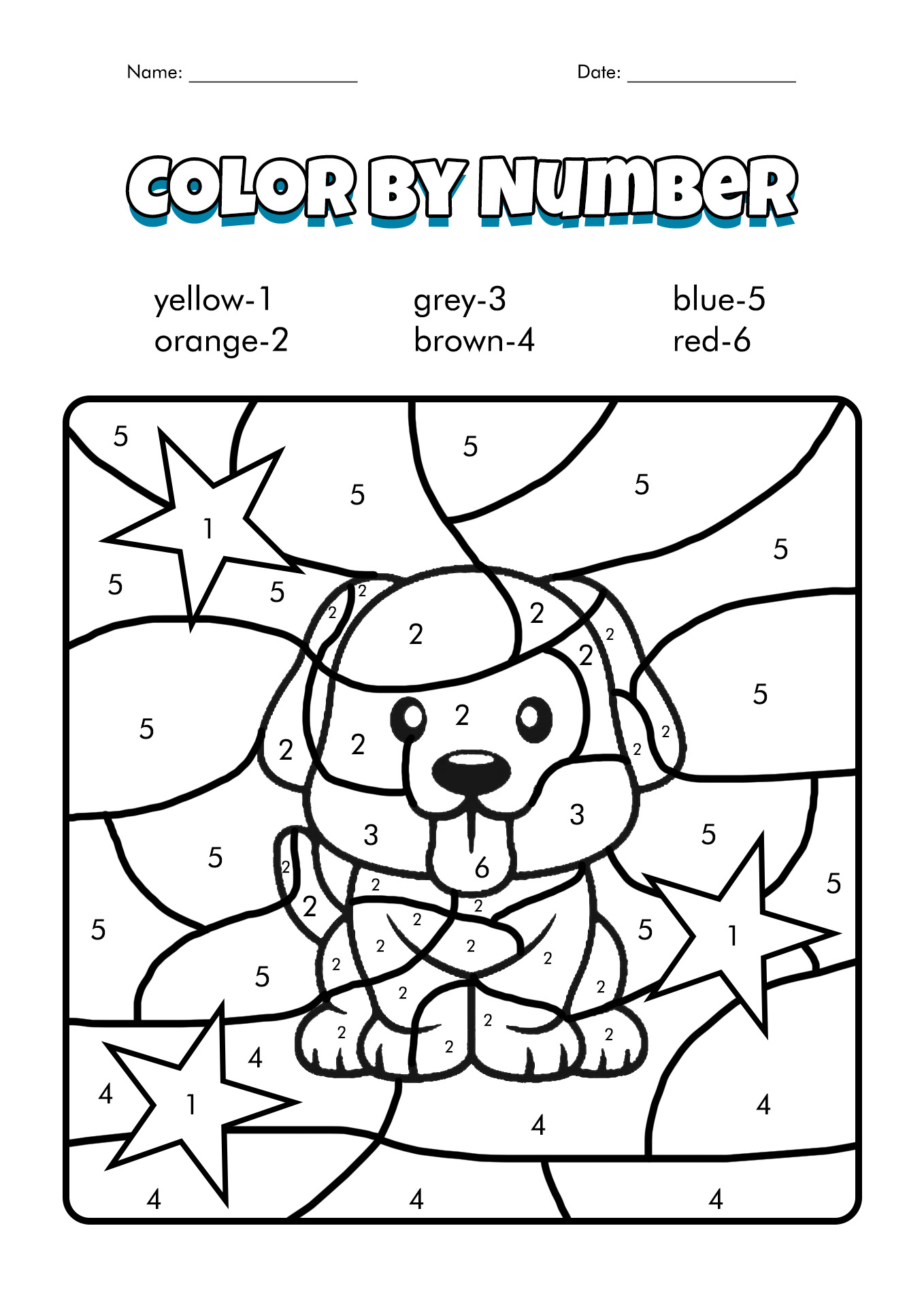 119 Adult Color By Numbers Printable 2