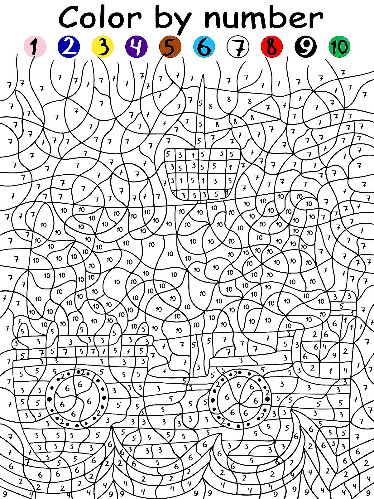 119 Adult Color By Numbers Printable 20