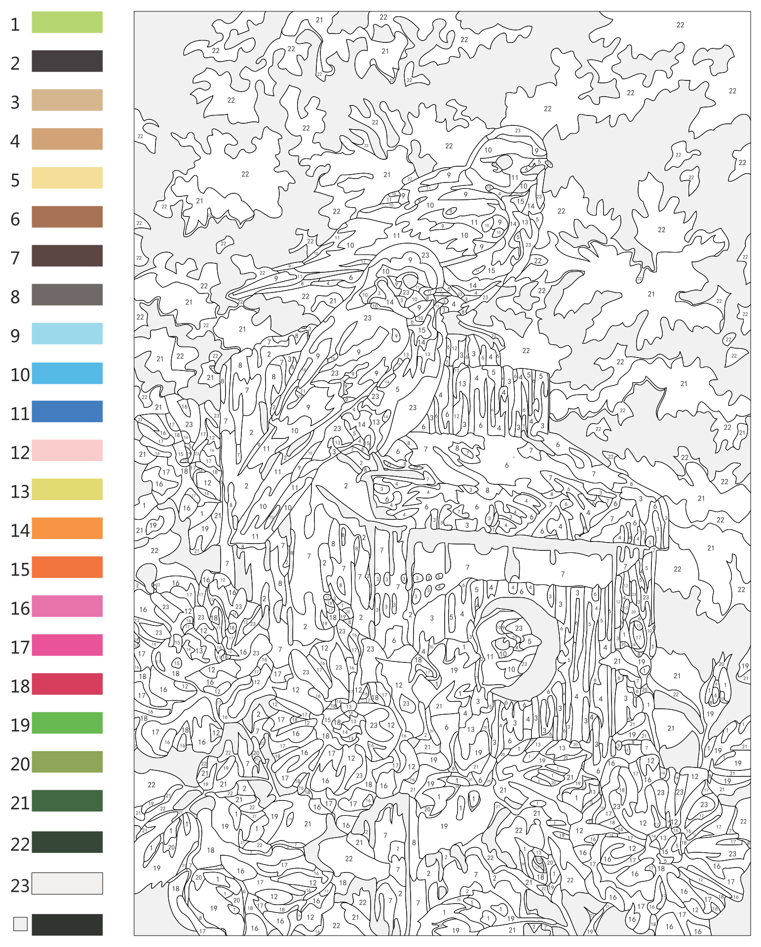 119 Adult Color By Numbers Printable 30